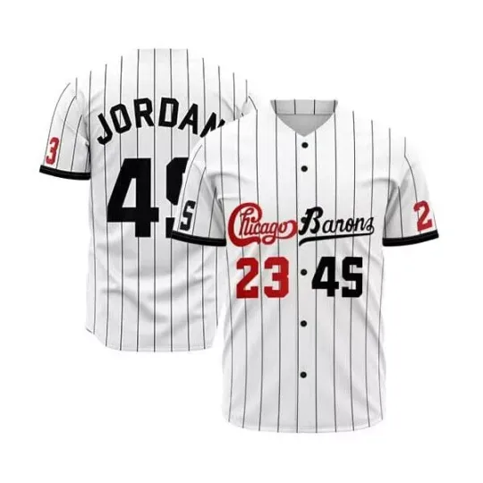 Discover Design Michael #23&#45 Chicago Birmingham Baseball Jersey Split Sewn Custom Name