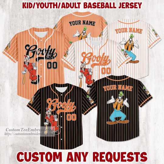 Discover Custom goofyy Baseball Jersey, Disneyyy goofyy Jersey Shirt, Custom Name Number