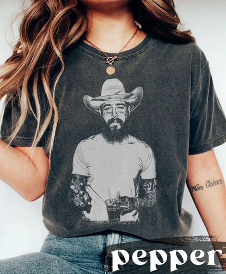 Discover Post Malone Shirt, Cowboy Post Shirt, Country Shirt, Post Malone Merch