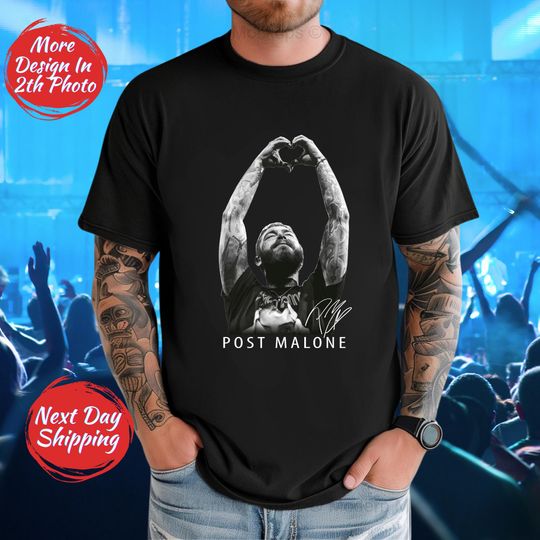 Discover Vintage Post Malone Shirt, Malone Rap Music Shirt, Trillion Tour Shirt