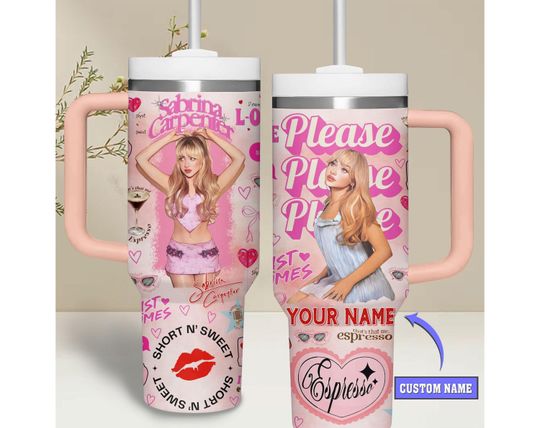 Discover Sabrina Carpenter Music Tumbler 30oz/40oz, Lover Sabrina Carpenter Tumbler 30oz/40oz, Custom Name Tumbler Gift