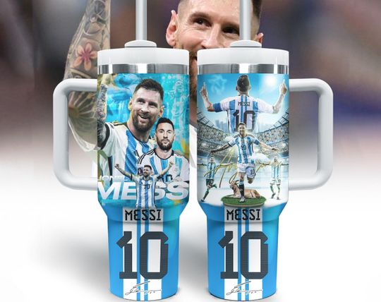 Discover Lover Messi Soccer Tumbler 30oz/40oz, Fan Messi Tumbler 30oz/40oz, Custom Name Tumbler Gift