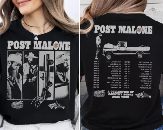 Discover Posty 2025 Tour, Post Malone  Shirt, Post Malone Tour  T-shirt