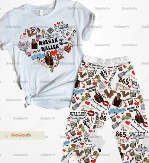 Discover Wallen Western Pajamas, Wallen Bull Skull Pajamas Pajamas Set