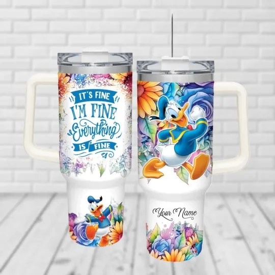 Discover Custom Donald Duckk Stainless Tumbler 20oz Halloween Day Gift Christmas Day Gift