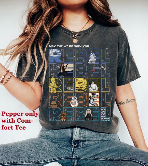 Discover Starr Warss Rebel Characters Group T-Shirt, Disneyyland Family Matching Shirt