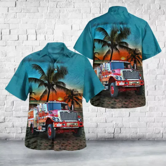 Discover Cal Fire Engine 1672 Hawaiian Shirt