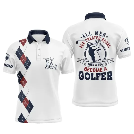 Discover Golf Men Polo Shirt Funny Custom Name Personalized Gift For Golf Lov