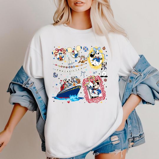 Discover Coquette Bows Disneyyy Cruise Life Shirt, Mickeyy & Friends Girly Aesthetics Cruise Shirt