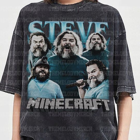 Discover Steve Minecraf Movie Bootleg 90s Shirt
