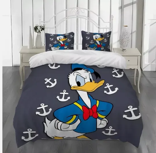 Discover Donald Duckk Let's Cruise Summer Beach Vacation Cruise Bedding Set