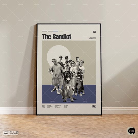 Discover The Sandlot, Retro Movie Poster, Midcentury Modern, Retro Tv Show Poster