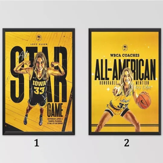 Discover Lucy Olsen Has Been All American Honorable Mention WBCA Coaches 2025 Poster