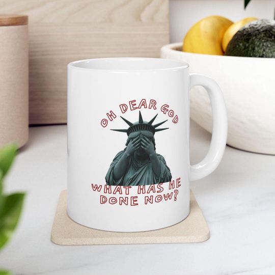 Discover Funny Anti Trump Mug, Subtle Anti Trump Coffee Cup Gift, Statue of Liberty FDT Sarcastic Anti Maga Mug Mom Dad Gift Democrat Father's Day