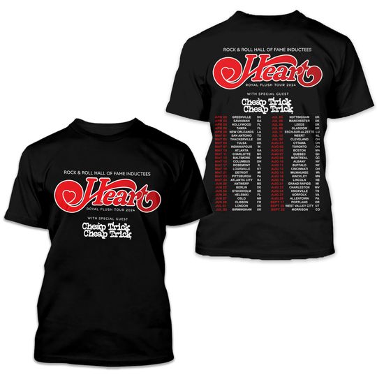Discover Heart Shirt Music T Shirt World Tour 2024 Tour