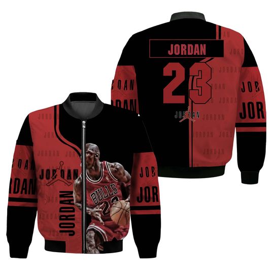 Discover Michaell Jor.dan Legend Of Chi.ca.goo Bulls 3D Men's Bomber Jacket