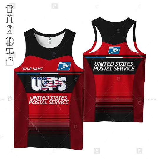 Discover Personalized Name Postal Worker 3D All Over Printed Tank Top NT259