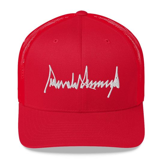 Discover Trump Signature Retro Embroidered Foam Trucker Hats