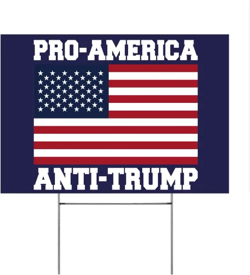 Discover Pro-Biden Anti-Trump Yard Sign 12"x18" with Stake - 2024 Election