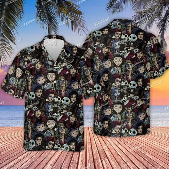 Discover The Nightmare Before Hawaiian Button Down Shirt Unisex Adults S-5XL