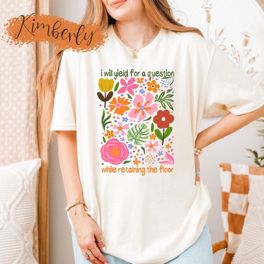 Discover Boho Floral I Will Yield For A question While Retaining The Floor Cory Booker Shirt