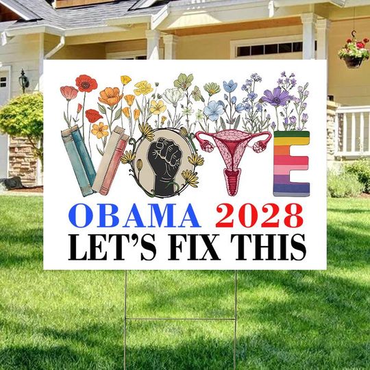 Discover Obama 2028  Let's Fix This Sign, Yes We Can Again Sign, Support Obama, Democrats Sign, Political Sign, Resist Sign, Activist Sign, Protest