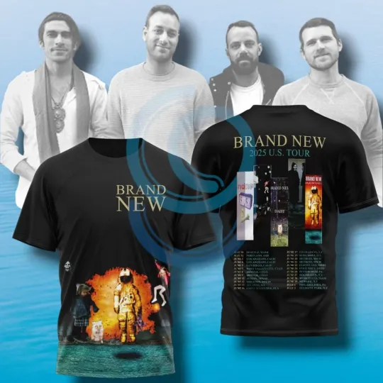 Discover Brand New Band 2025 US Tour AOP 3D T-Shirt  Gift for Friend