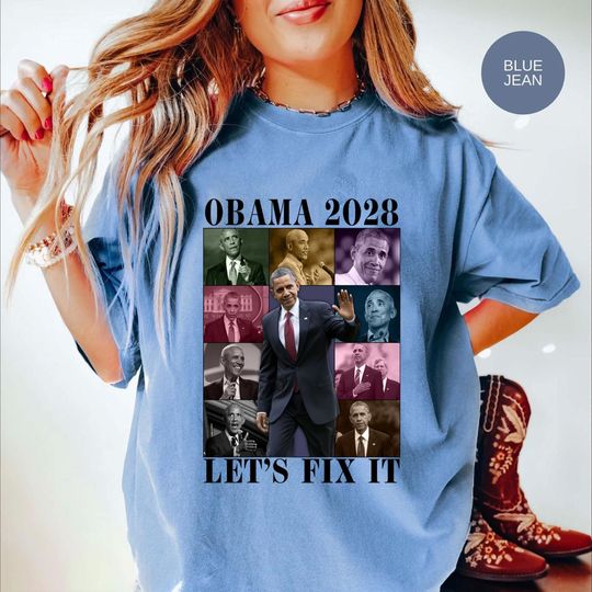 Discover Obama 2028 Let's Fix It Era Tour shirts Retro Political  Funny Vote Hope Change Trump Hater Gift,Presidential Election shirt