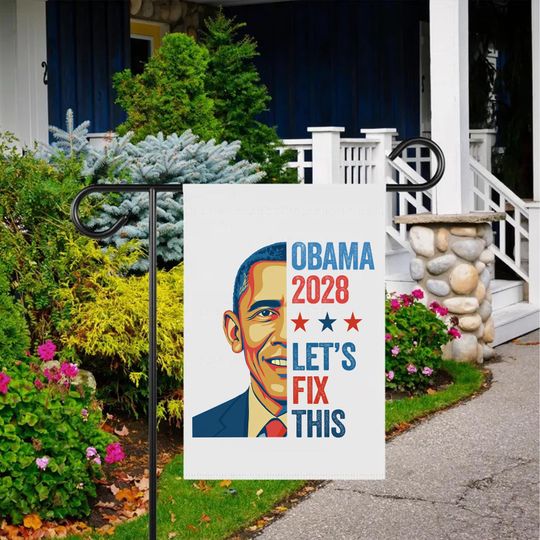 Discover Obama 2028 Let's Fix This garden flag Support Obama Sign, Democrats Sign, Political Sign, Voting Sign, Presidential Election, Resist Sign