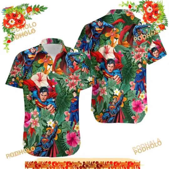 Discover Superman Hawaiian Tee Shirt, Funny Hawaiian Shirt