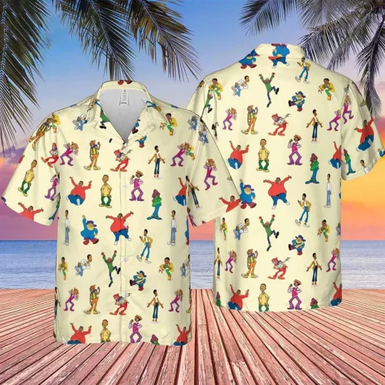 Discover Fat Albert And The Cosby Kids Hawaiian Shirt Casual Button Down Unisex Adults