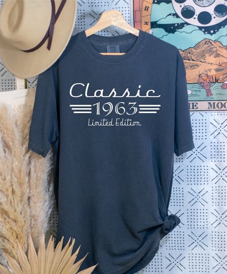 Discover Classic 1963 Car Lover Shirt, 60th Birthday Auto Owner Gift, 60th Retro Vintage Gift