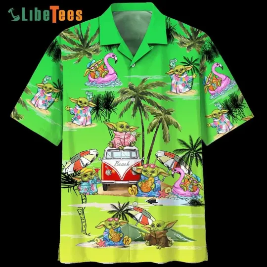 Discover Disneyyy Babyy Yodaa Graphic Starr Warss Hawaiian Shirt