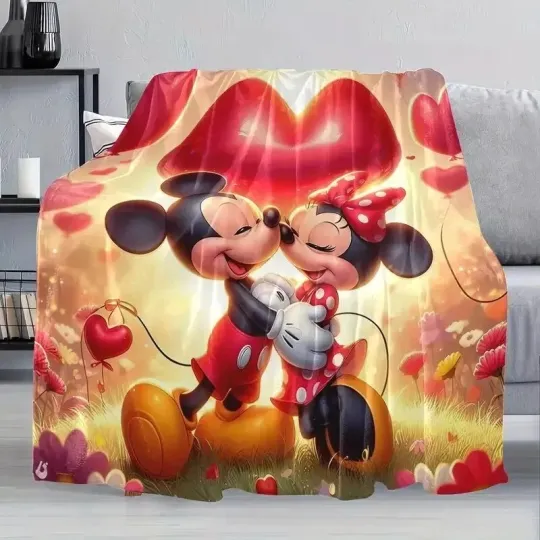 Discover Charming Mickeyy - Minniee Mouse Couple Gift For Valentines Day Blanket