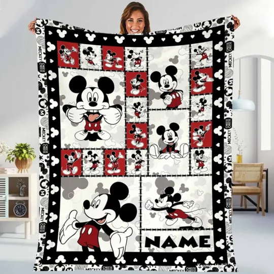 Discover Personalized Mickeyy mouse Blanket, Mickeyy Blanket, Mickeyy mouse Birthday Blanket
