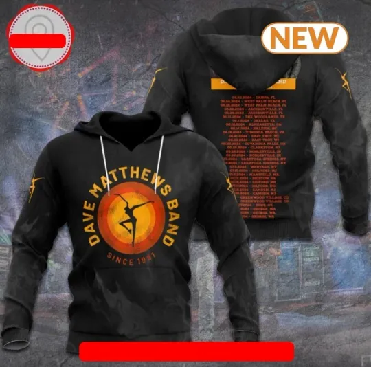 Discover Dave Matthews Band Tour Hoodie Cool Design hot hot 3D Hoodie