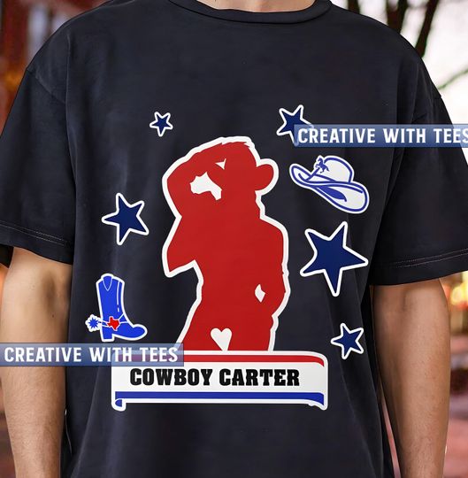 Discover Cowboy Carter Concert T-Shirt, Vintage Western Country Music Tee