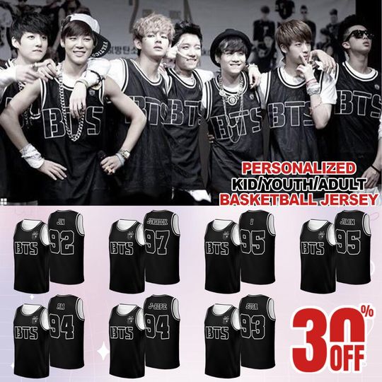 Discover Custom BTS Members Kpop Basketball Jersey, Kpop  Jersey, BTS Merch, Gift For Kpop Fans