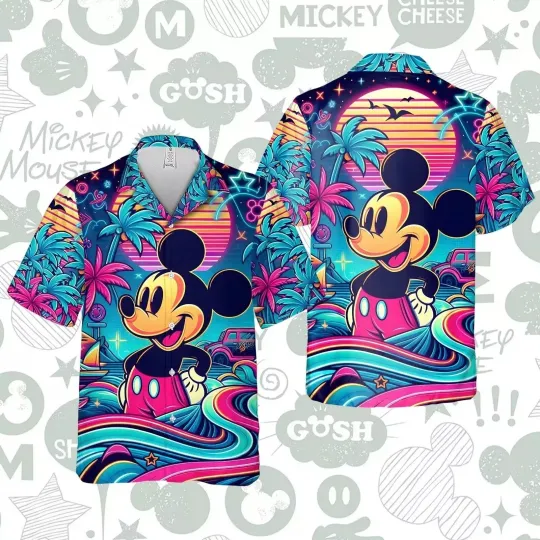 Discover Mickeyy mouse Hawaiian Shirt Casual Button Down Unisex Adults Outfit Size S-5XL