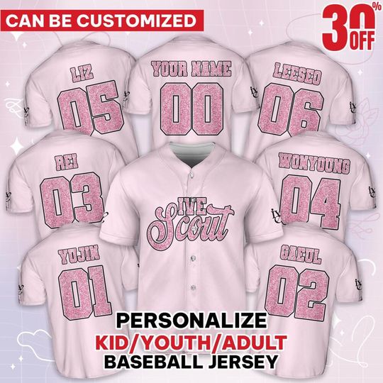 Discover Custom IVE Scout Members Name Kpop Baseball Jersey, Ive Jersey, Best Gift Eve