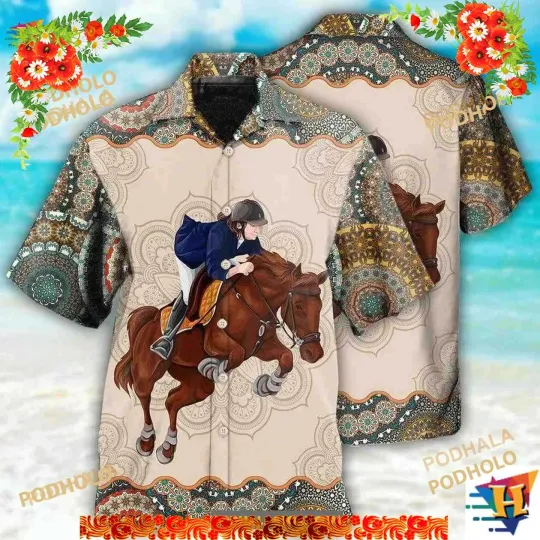 Discover Horse Horseback Riding Hawaiian Shirt