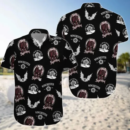 Discover Supernatural Hawaiian Button Down Shirt Unisex Adults S-5XL