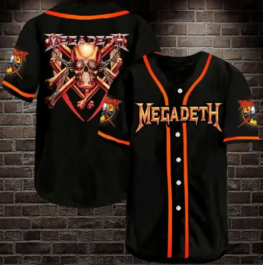 Discover Megadeth Rock Band Baseball Jersey, 3D Jersey Gifts