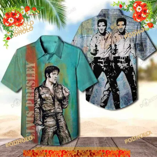 Discover Elvis Presley Funny Hawaiian Shirt, Modern Art Cool Gift For Music Lovers