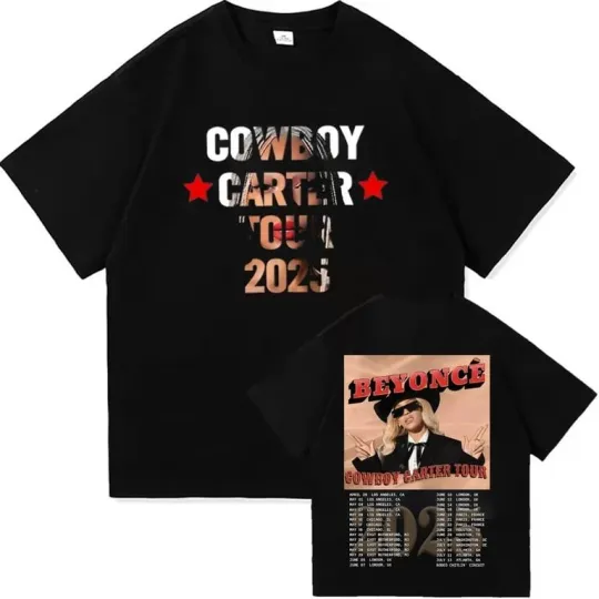Discover Beyonce Cowboy Carter Tour 2025 Unisex T Shirt, Gift for Fan