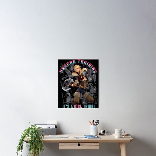 Discover Girl Dragon Training Movie Popular Poster