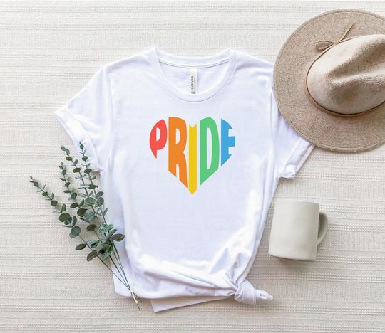 Discover Pride Heart Shirt, Pride Gay T-Shirt, Gay Lesbian Proud Shirt, Lgbt Shirt, LGBTQ