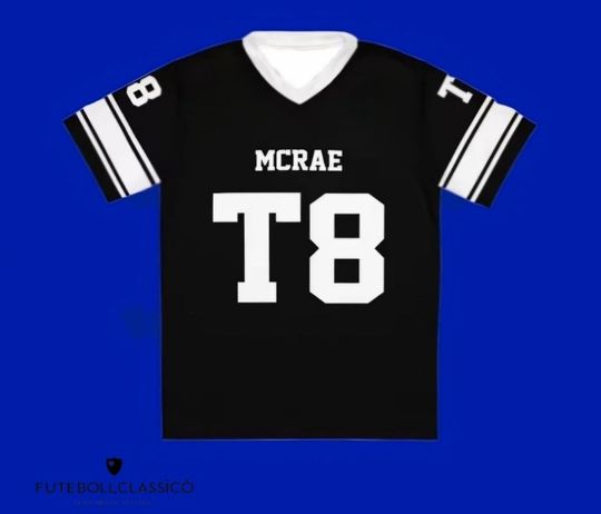Discover T8 McRae Concert Jersey Black & White Football Shirt for Fans