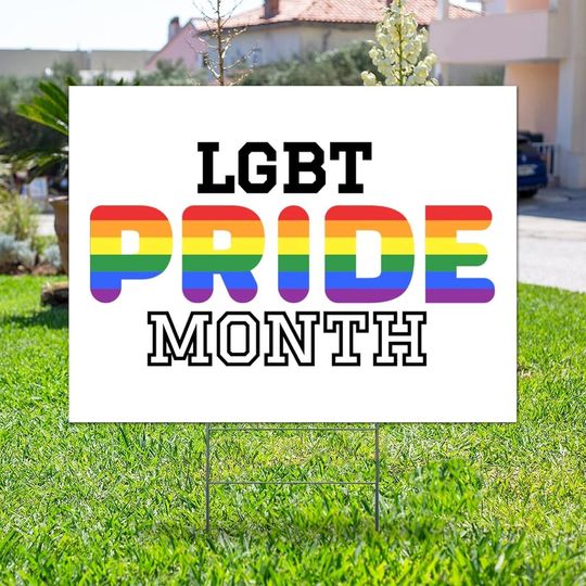 Discover LGBT Pride Yard Sign Lgbt Pride Month Lawn Yard Sign Weather-Resistant Pride Love