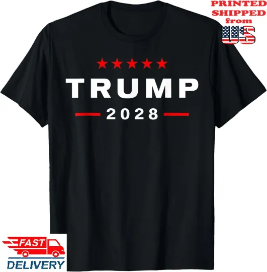 Discover Trump 2028 Shirt Vote Donald Trump Flag 2028 T-Shirt, Unisex Tee